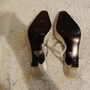 karen scott kitten heel in silver size 8